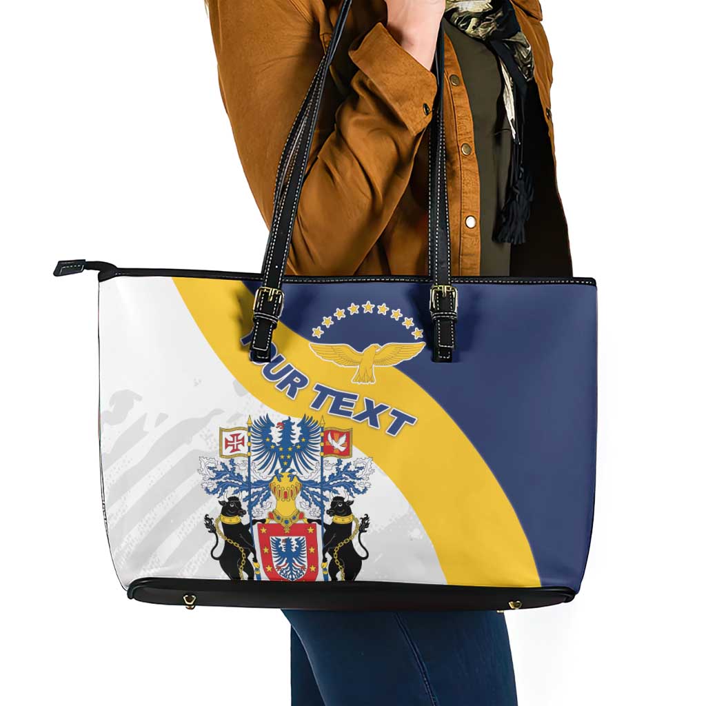 Personalized Azores Leather Tote Bag Antes Morrer Livres Que Em Paz Sujeitos