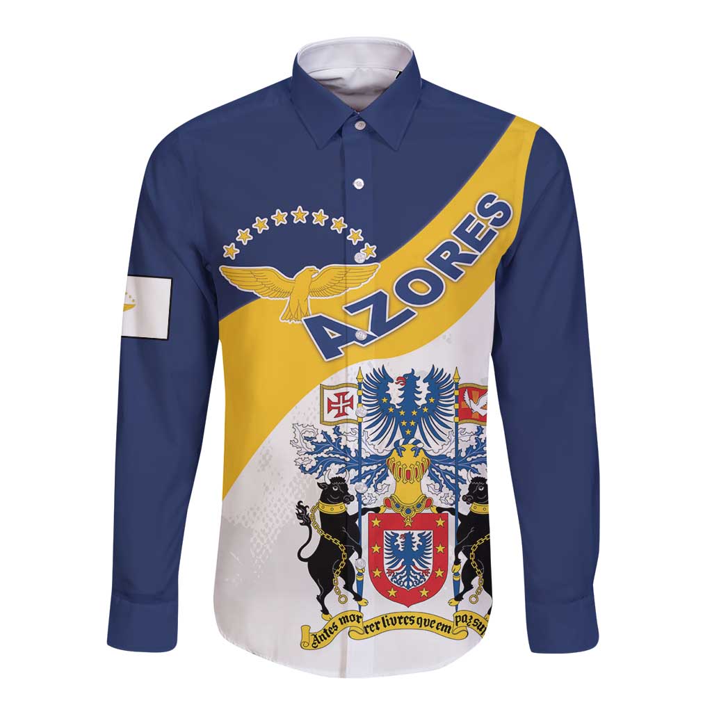 Personalized Azores Long Sleeve Button Shirt Antes Morrer Livres Que Em Paz Sujeitos