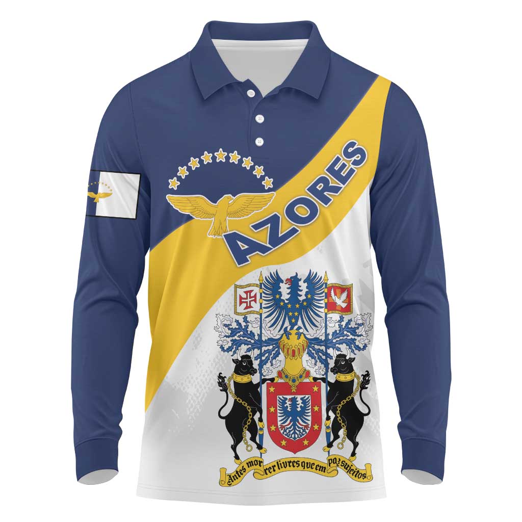 Personalized Azores Long Sleeve Polo Shirt Antes Morrer Livres Que Em Paz Sujeitos