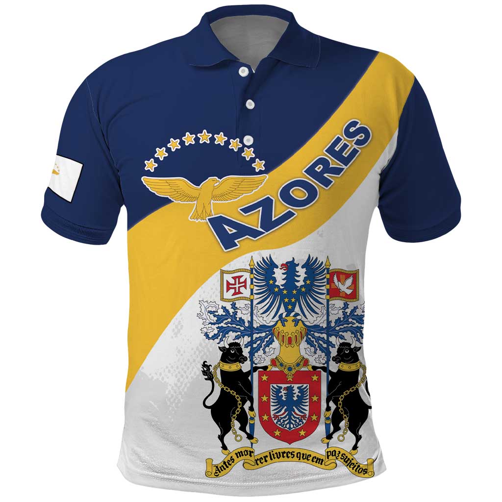 Personalized Azores Polo Shirt Antes Morrer Livres Que Em Paz Sujeitos