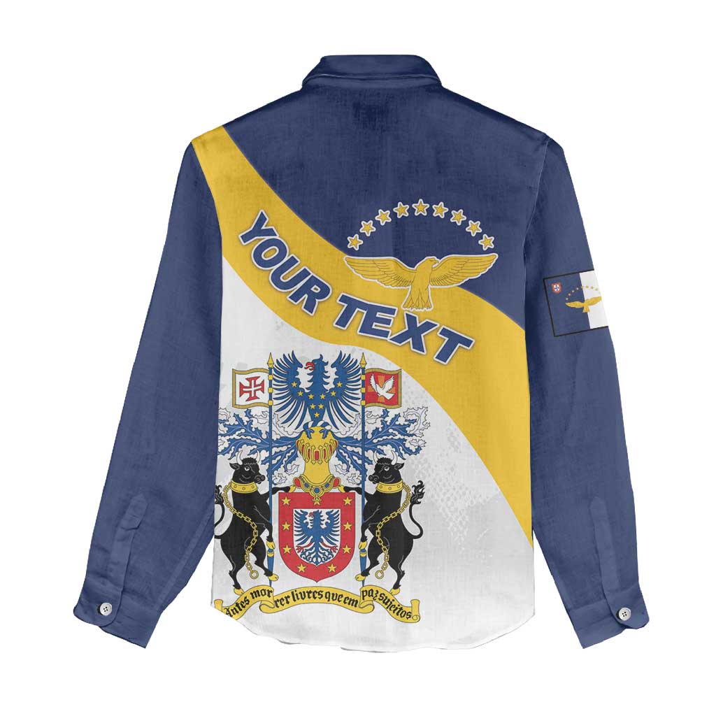 Personalized Azores Women Casual Shirt Antes Morrer Livres Que Em Paz Sujeitos