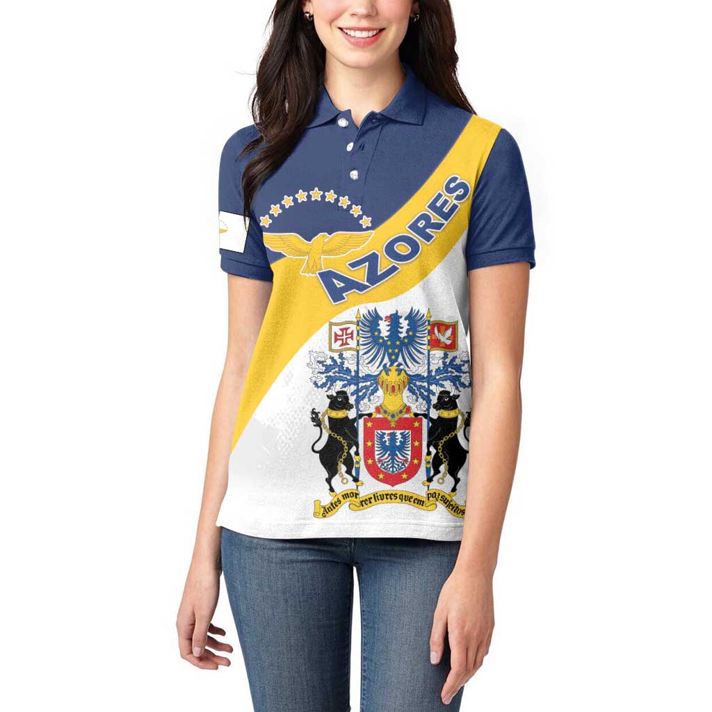 Personalized Azores Women Polo Shirt Antes Morrer Livres Que Em Paz Sujeitos