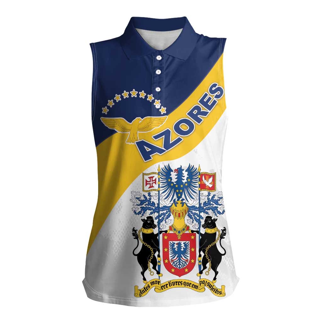 Personalized Azores Women Sleeveless Polo Shirt Antes Morrer Livres Que Em Paz Sujeitos