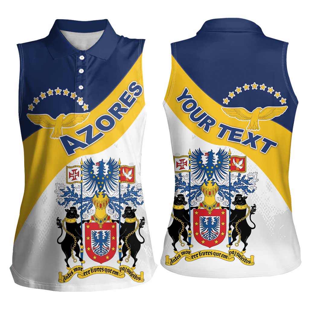 Personalized Azores Women Sleeveless Polo Shirt Antes Morrer Livres Que Em Paz Sujeitos