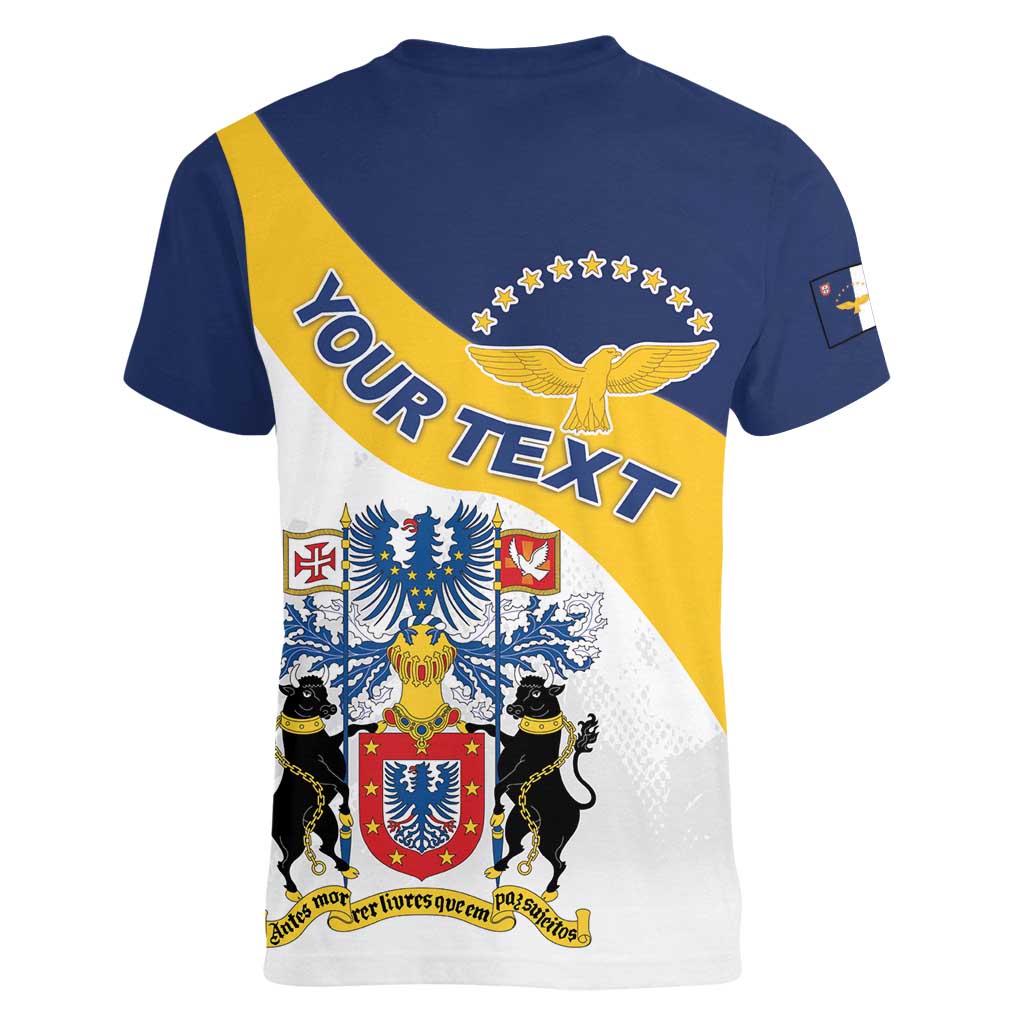 Personalized Azores Women V-Neck T-Shirt Antes Morrer Livres Que Em Paz Sujeitos