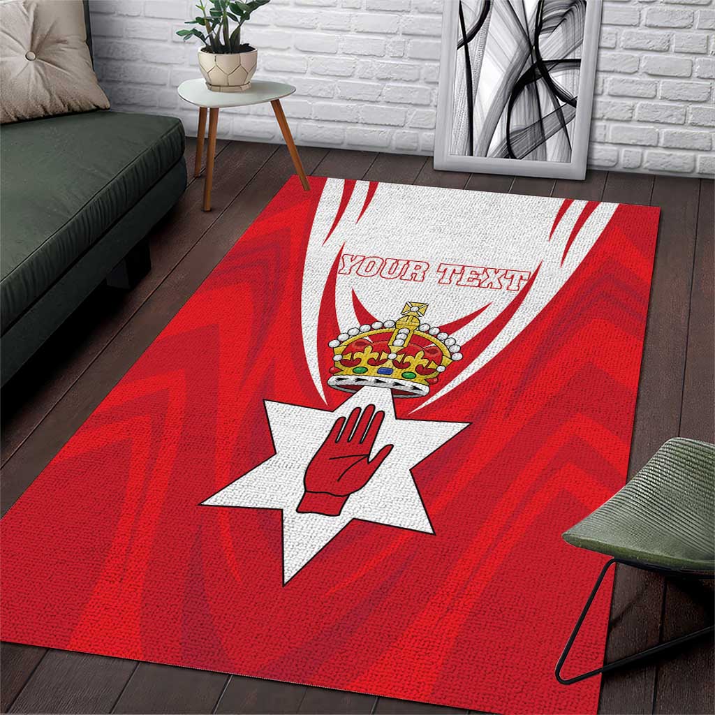 Personalized Northern Ireland Area Rug Coat Of Arms With Map
