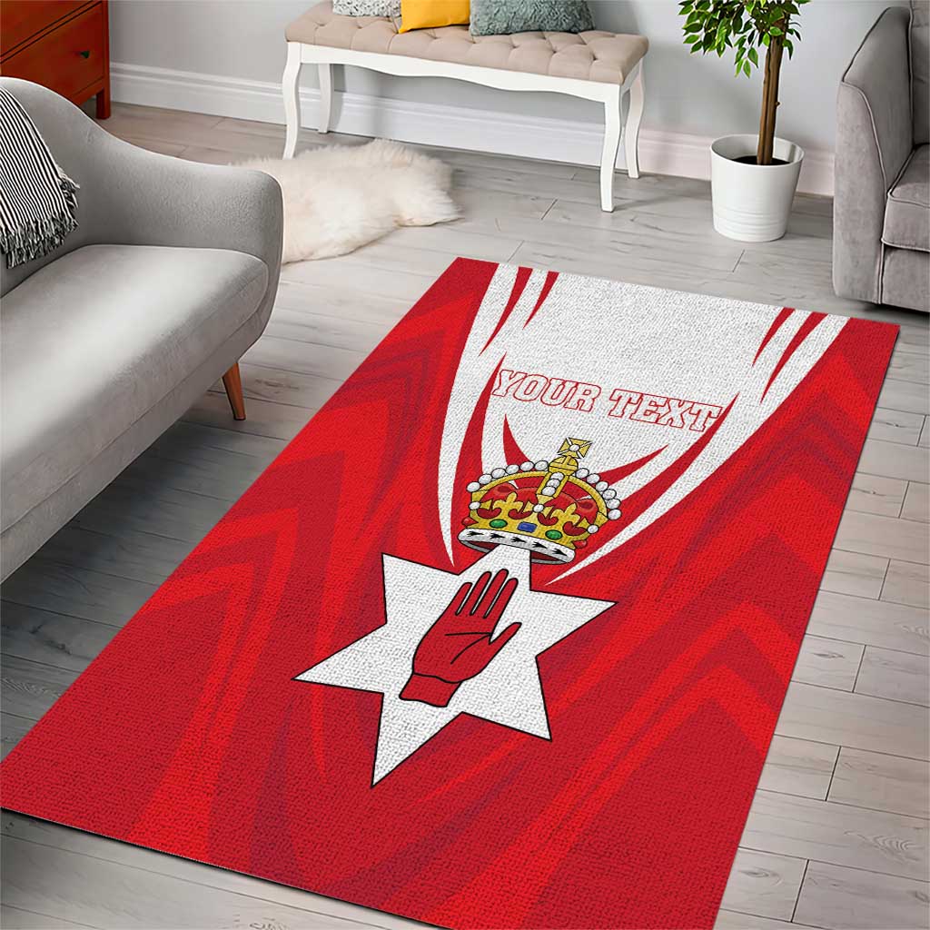 Personalized Northern Ireland Area Rug Coat Of Arms With Map