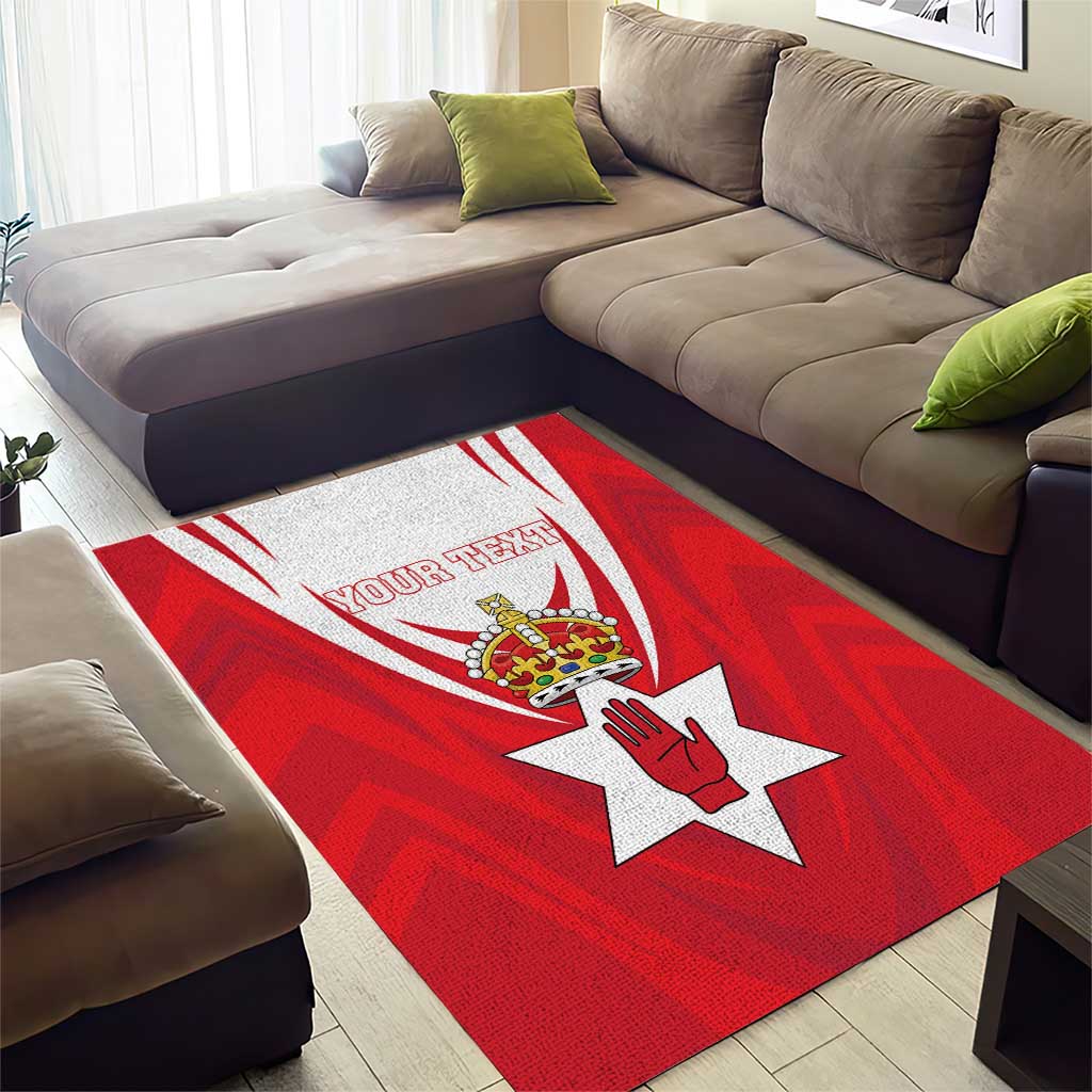Personalized Northern Ireland Area Rug Coat Of Arms With Map