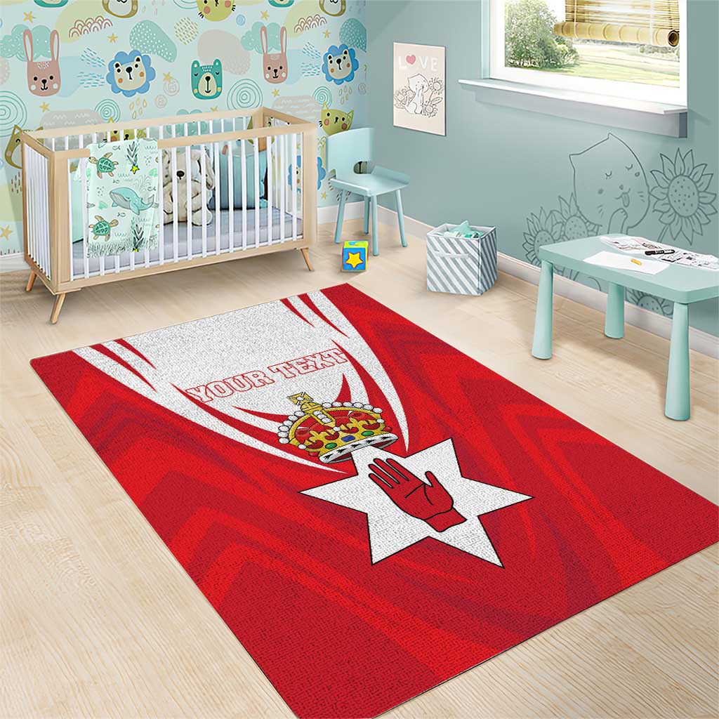 Personalized Northern Ireland Area Rug Coat Of Arms With Map