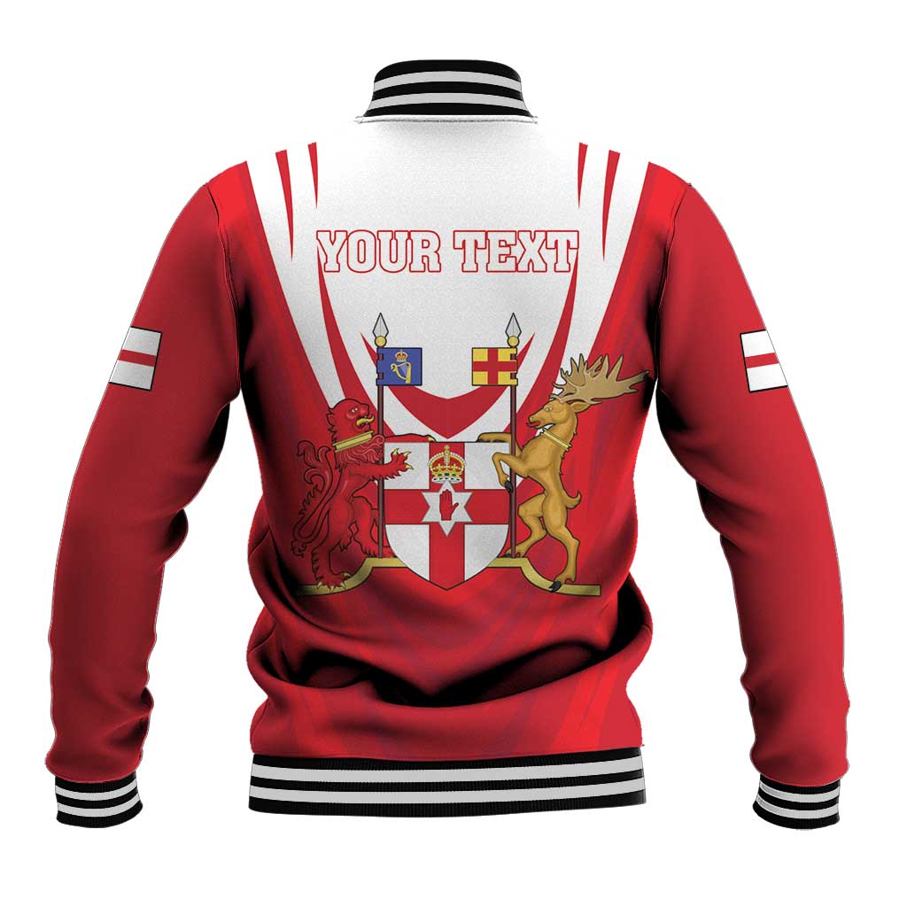 Personalized Northern Ireland Baseball Jacket Coat Of Arms With Map