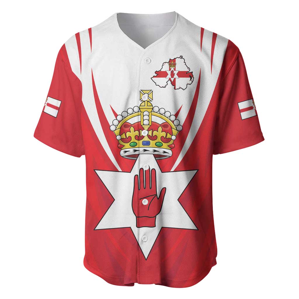 Personalized Northern Ireland Baseball Jersey Coat Of Arms With Map