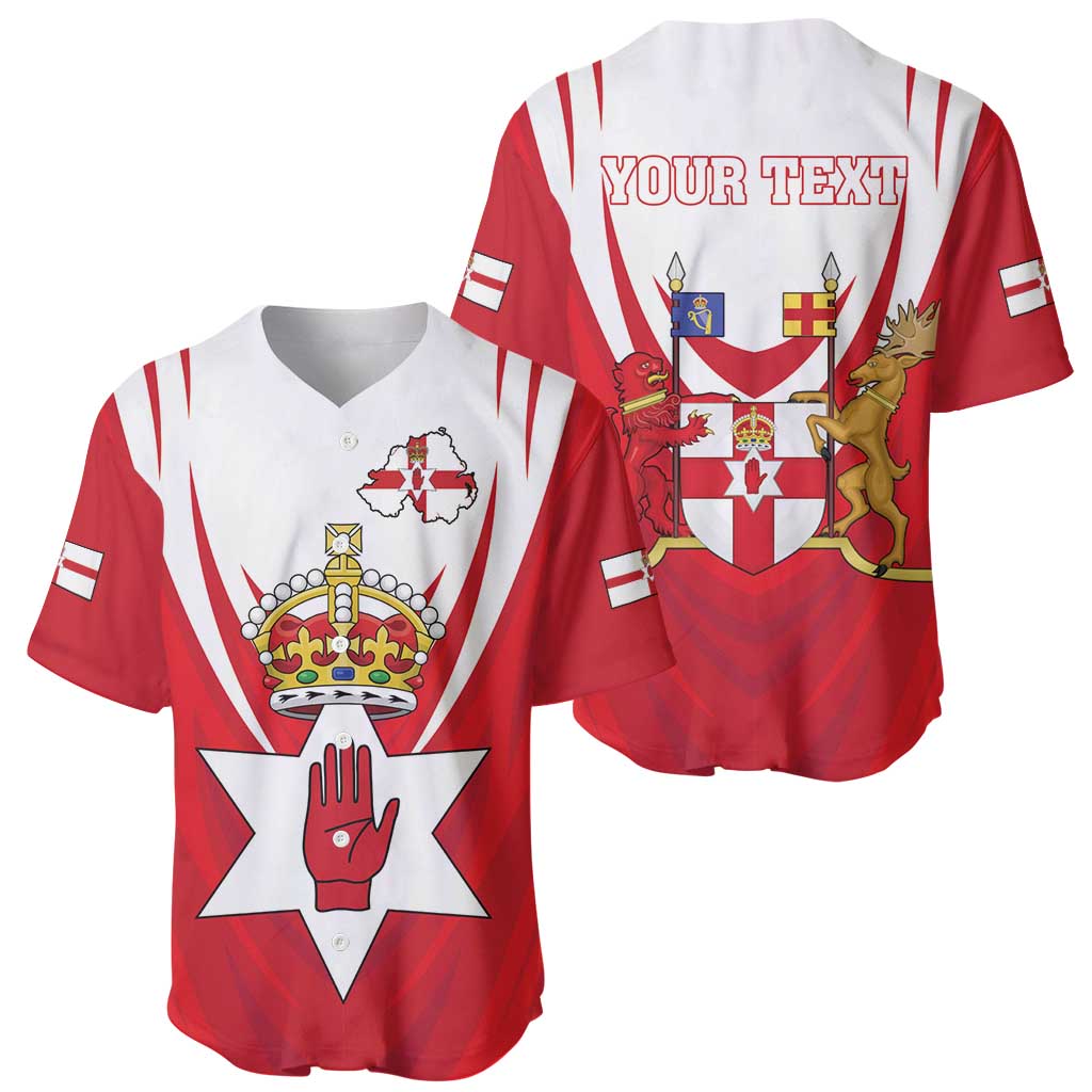 Personalized Northern Ireland Baseball Jersey Coat Of Arms With Map