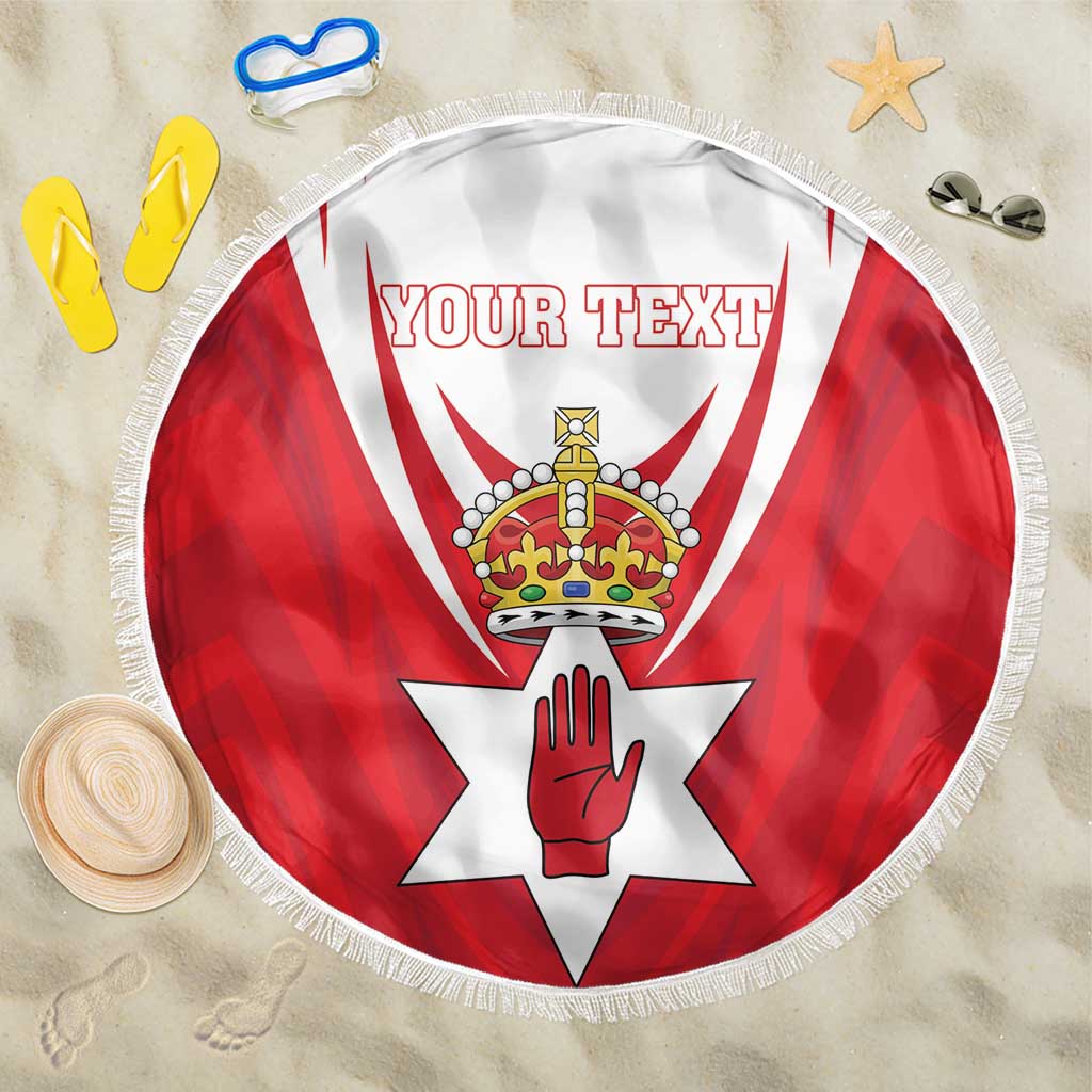 Personalized Northern Ireland Beach Blanket Coat Of Arms With Map