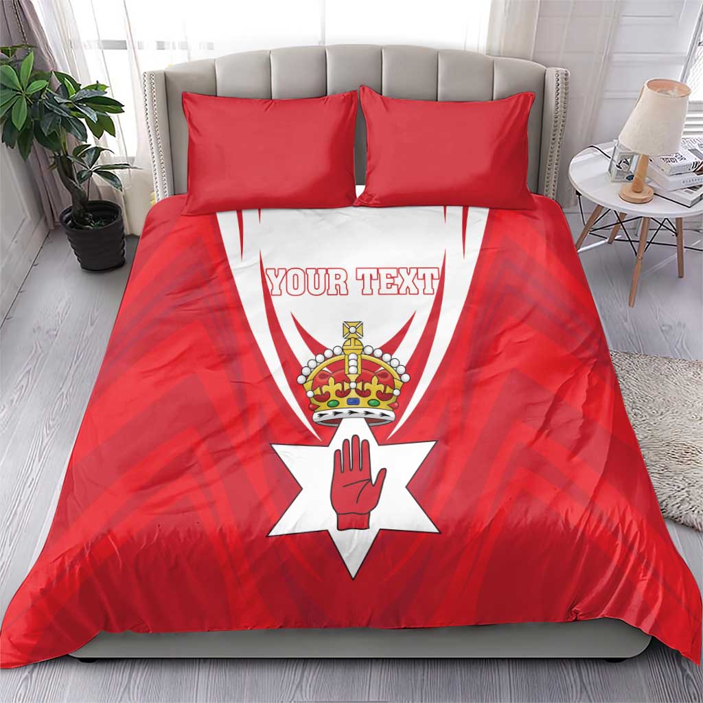 Personalized Northern Ireland Bedding Set Coat Of Arms With Map