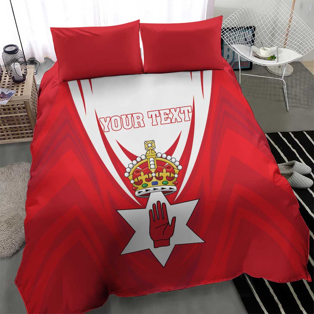 Personalized Northern Ireland Bedding Set Coat Of Arms With Map