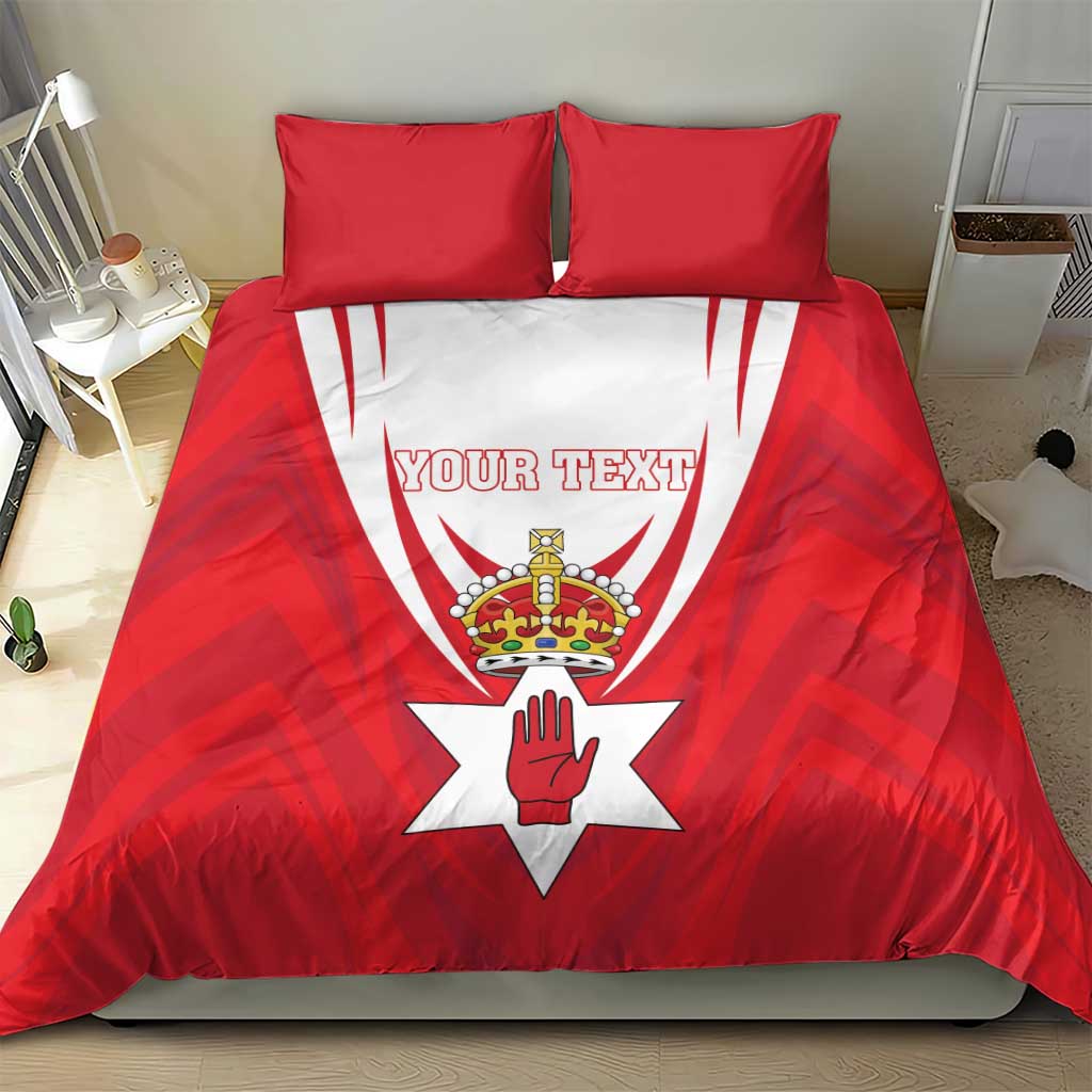 Personalized Northern Ireland Bedding Set Coat Of Arms With Map