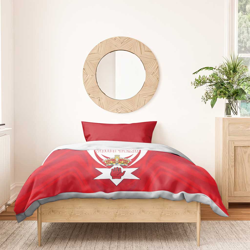 Personalized Northern Ireland Bedding Set Coat Of Arms With Map