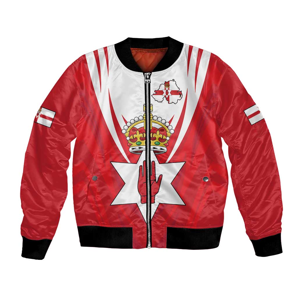 Personalized Northern Ireland Bomber Jacket Coat Of Arms With Map
