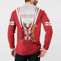 Personalized Northern Ireland Button Sweatshirt Coat Of Arms With Map