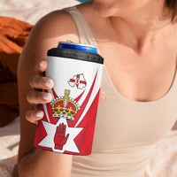 Personalized Northern Ireland 4 in 1 Can Cooler Tumbler Coat Of Arms With Map