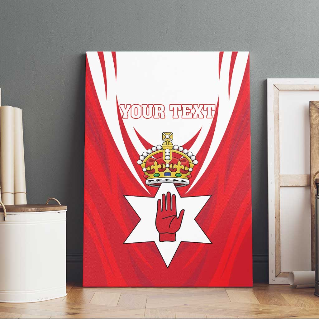 Personalized Northern Ireland Canvas Wall Art Coat Of Arms With Map