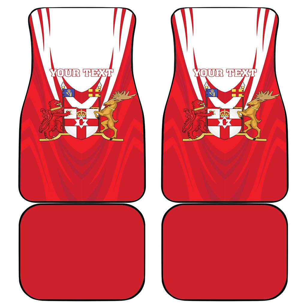 Personalized Northern Ireland Car Mats Coat Of Arms With Map