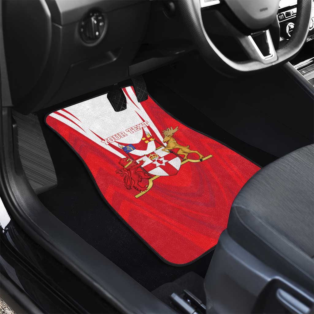 Personalized Northern Ireland Car Mats Coat Of Arms With Map