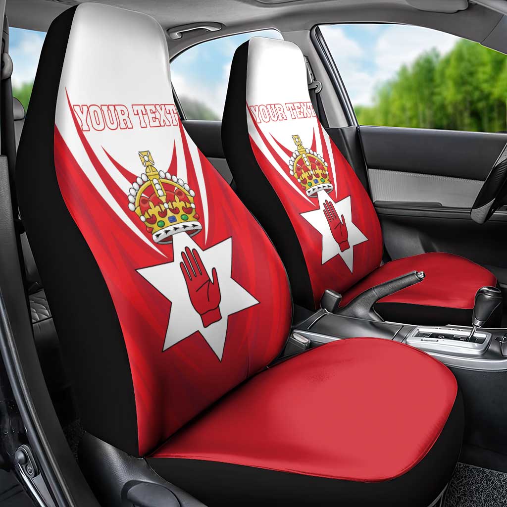 Personalized Northern Ireland Car Seat Cover Coat Of Arms With Map
