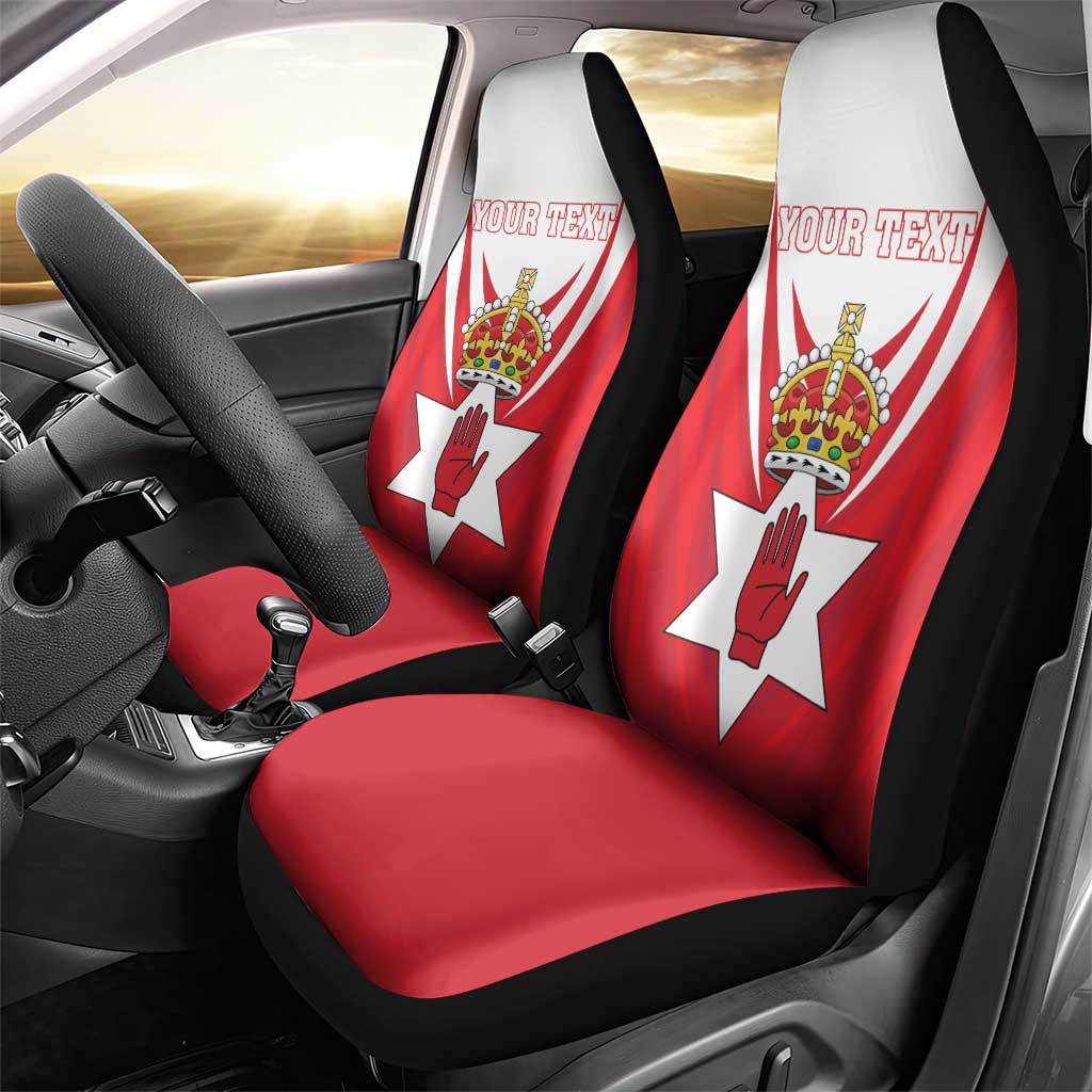 Personalized Northern Ireland Car Seat Cover Coat Of Arms With Map