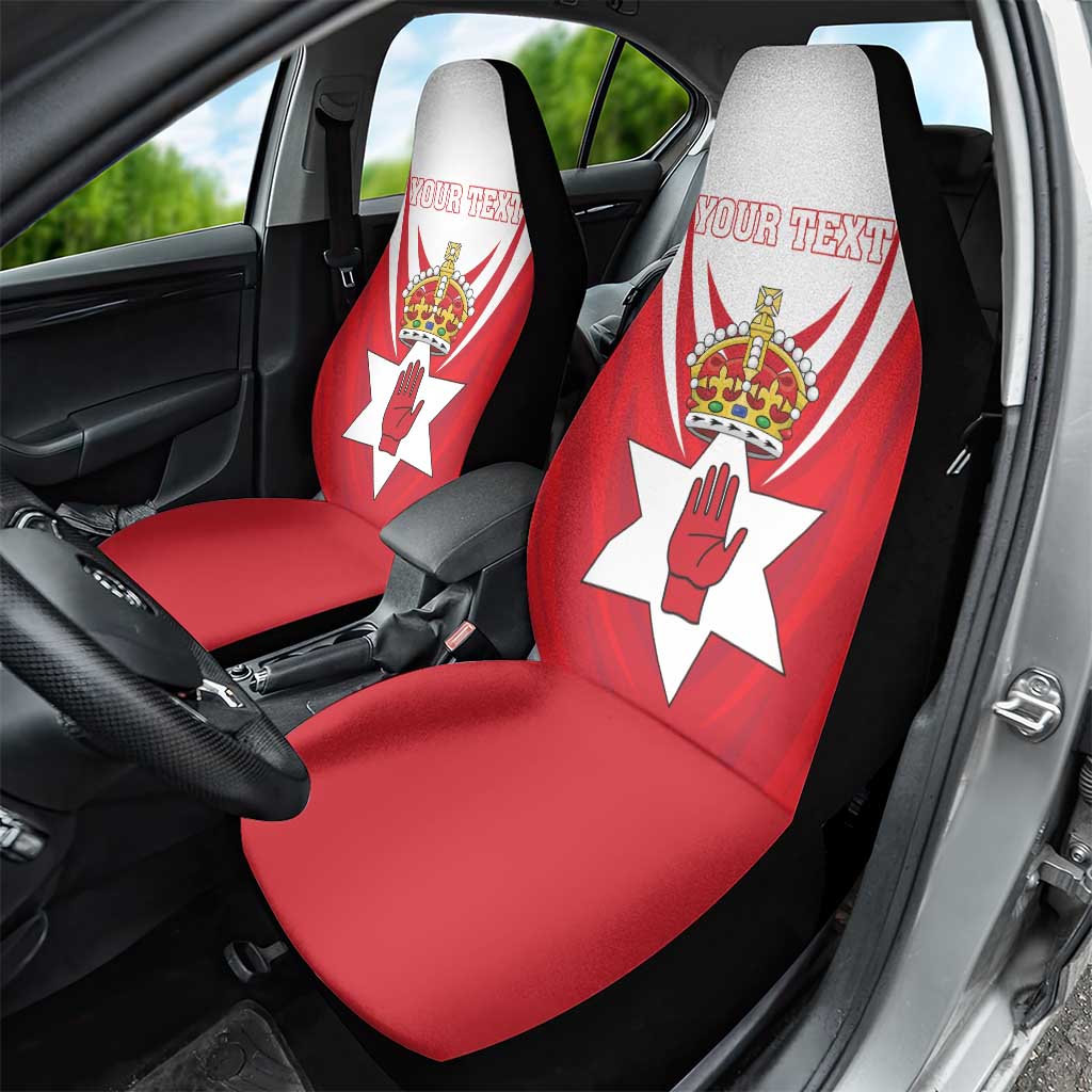 Personalized Northern Ireland Car Seat Cover Coat Of Arms With Map
