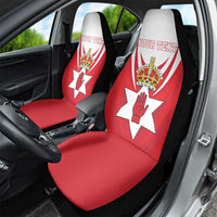 Personalized Northern Ireland Car Seat Cover Coat Of Arms With Map