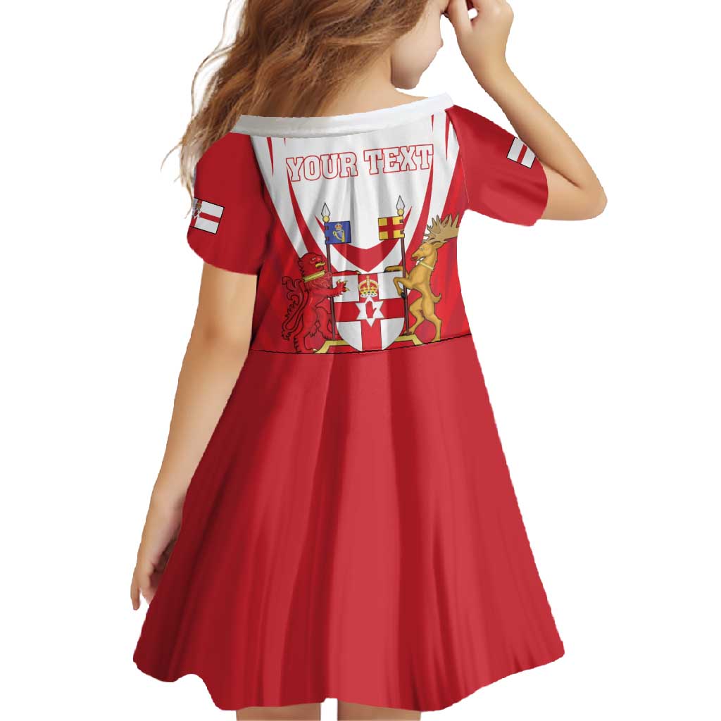 Personalized Northern Ireland Family Matching Long Sleeve Bodycon Dress and Hawaiian Shirt Coat Of Arms With Map