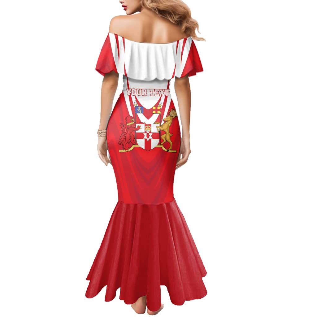 Personalized Northern Ireland Family Matching Mermaid Dress and Hawaiian Shirt Coat Of Arms With Map