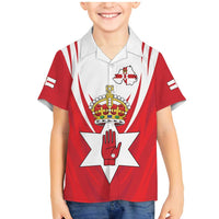 Personalized Northern Ireland Family Matching Mermaid Dress and Hawaiian Shirt Coat Of Arms With Map