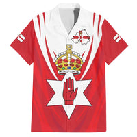 Personalized Northern Ireland Family Matching Off The Shoulder Long Sleeve Dress and Hawaiian Shirt Coat Of Arms With Map