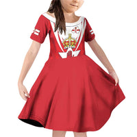 Personalized Northern Ireland Family Matching Off Shoulder Short Dress and Hawaiian Shirt Coat Of Arms With Map