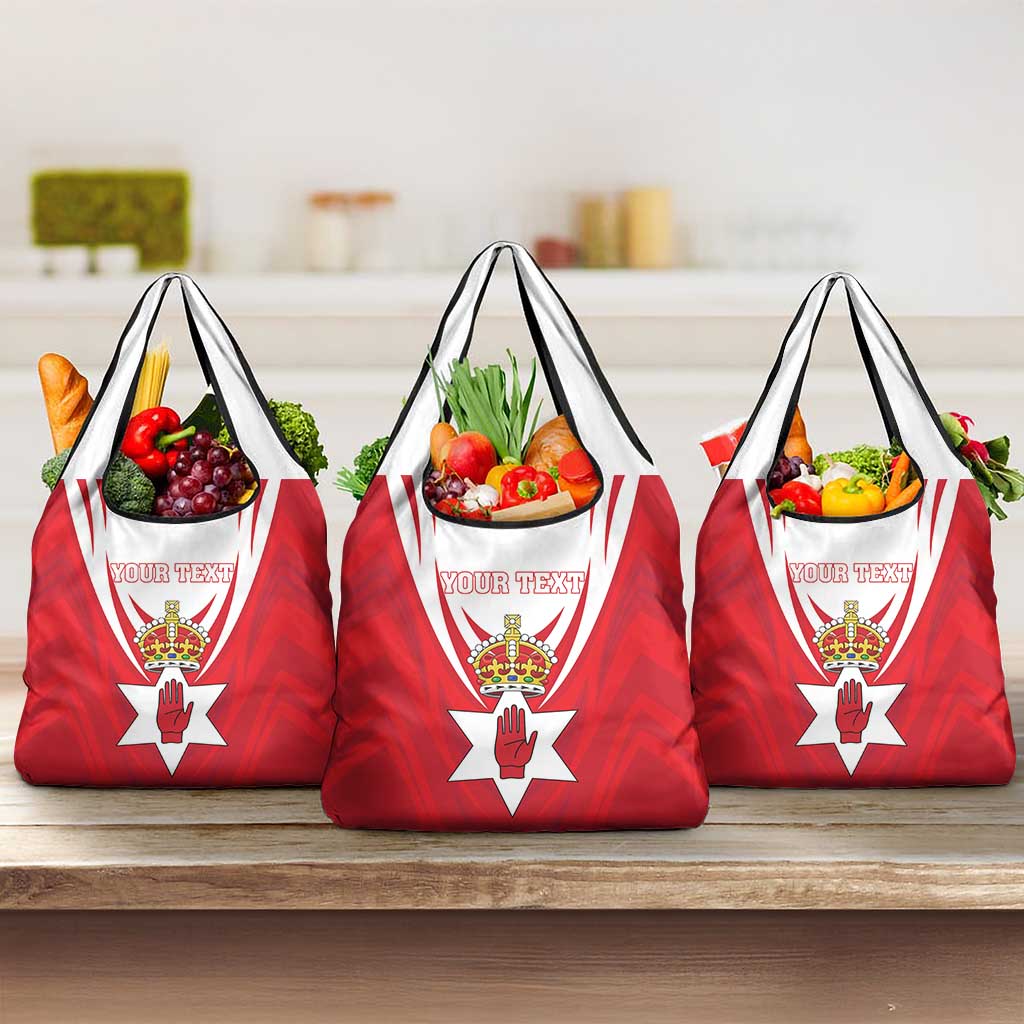 Personalized Northern Ireland Grocery Bag Coat Of Arms With Map