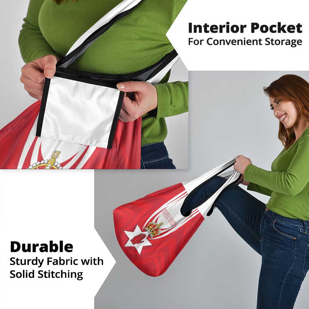 Personalized Northern Ireland Grocery Bag Coat Of Arms With Map