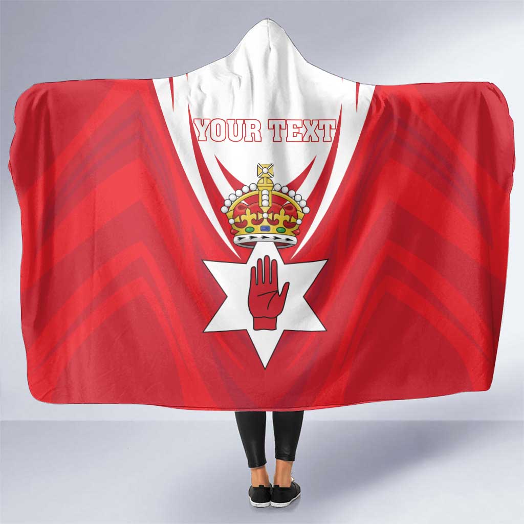 Personalized Northern Ireland Hooded Blanket Coat Of Arms With Map