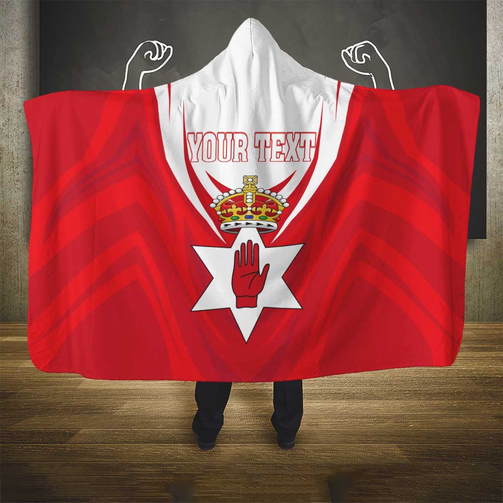 Personalized Northern Ireland Hooded Blanket Coat Of Arms With Map
