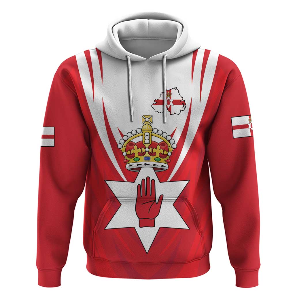 Personalized Northern Ireland Hoodie Coat Of Arms With Map