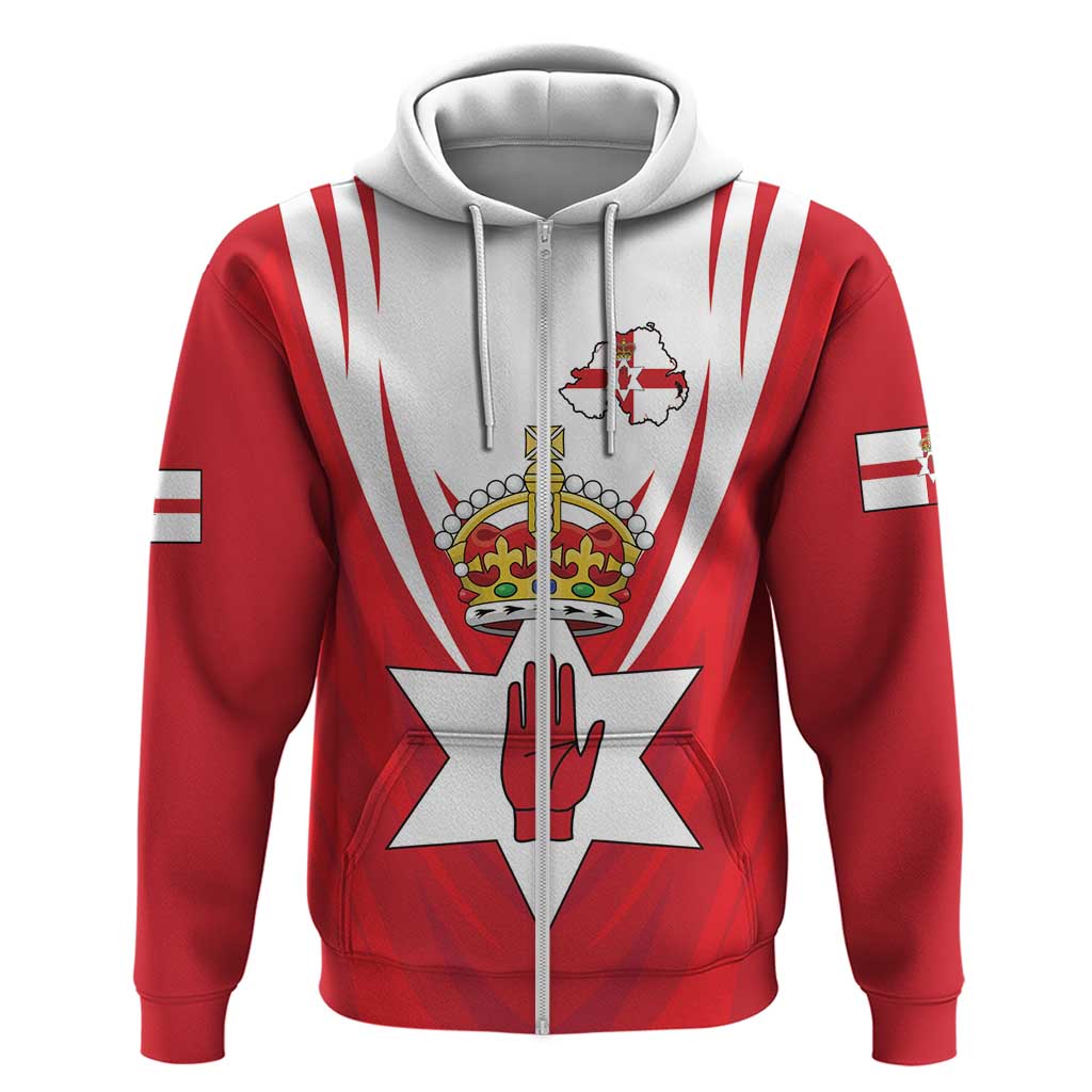 Personalized Northern Ireland Hoodie Coat Of Arms With Map