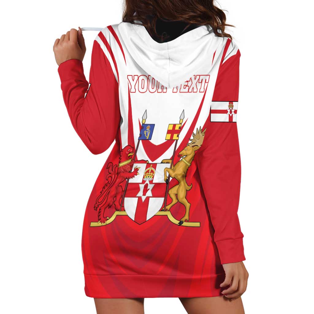Personalized Northern Ireland Hoodie Dress Coat Of Arms With Map