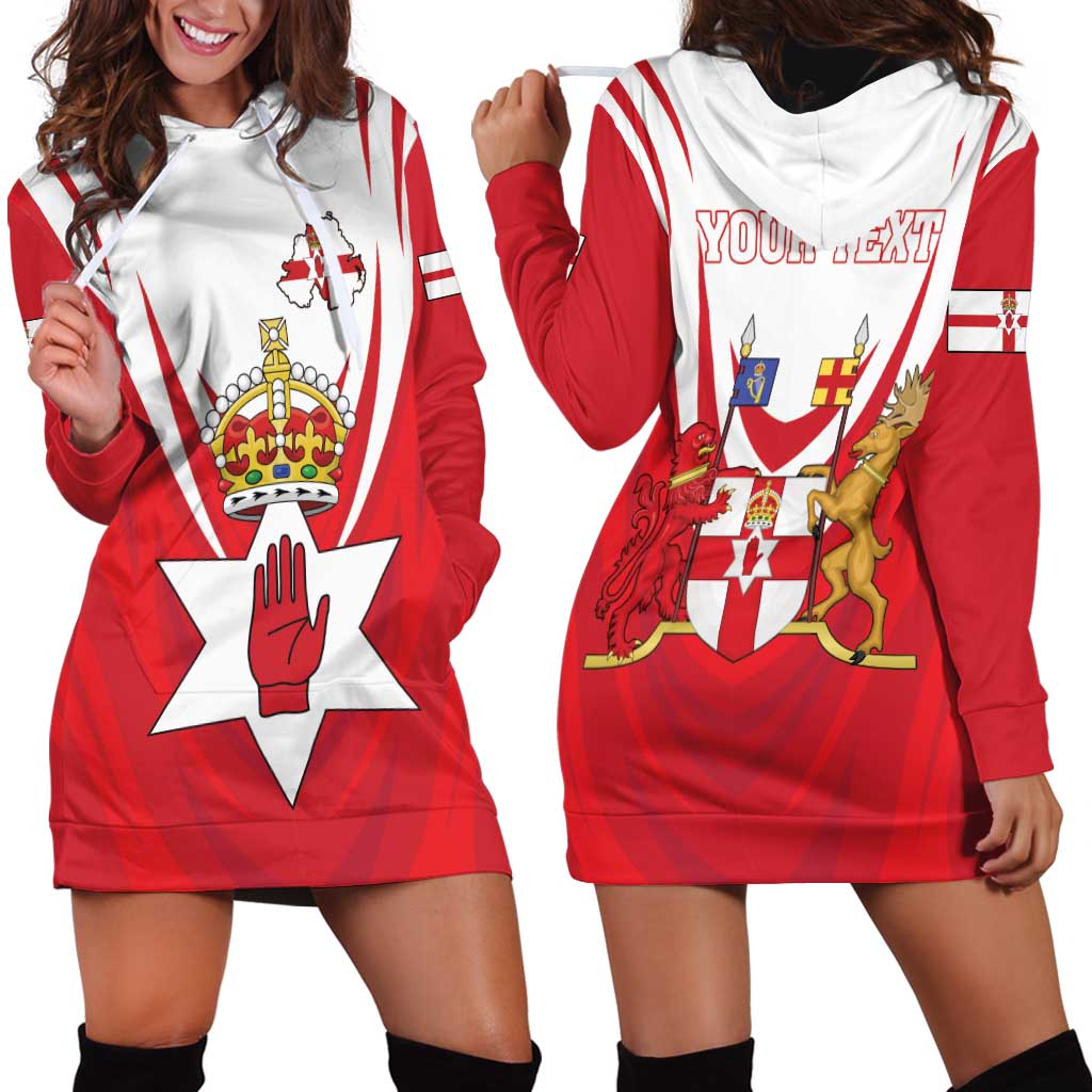 Personalized Northern Ireland Hoodie Dress Coat Of Arms With Map