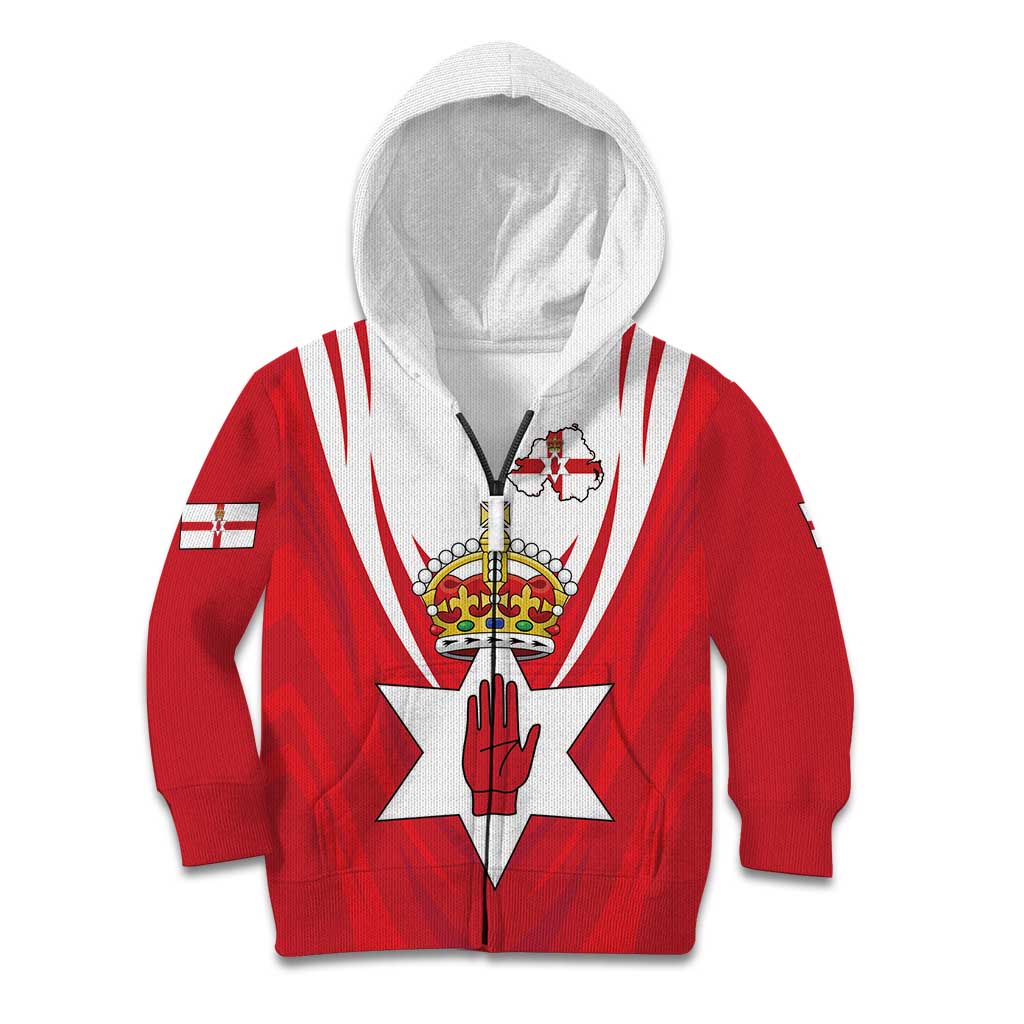 Personalized Northern Ireland Kid Hoodie Coat Of Arms With Map