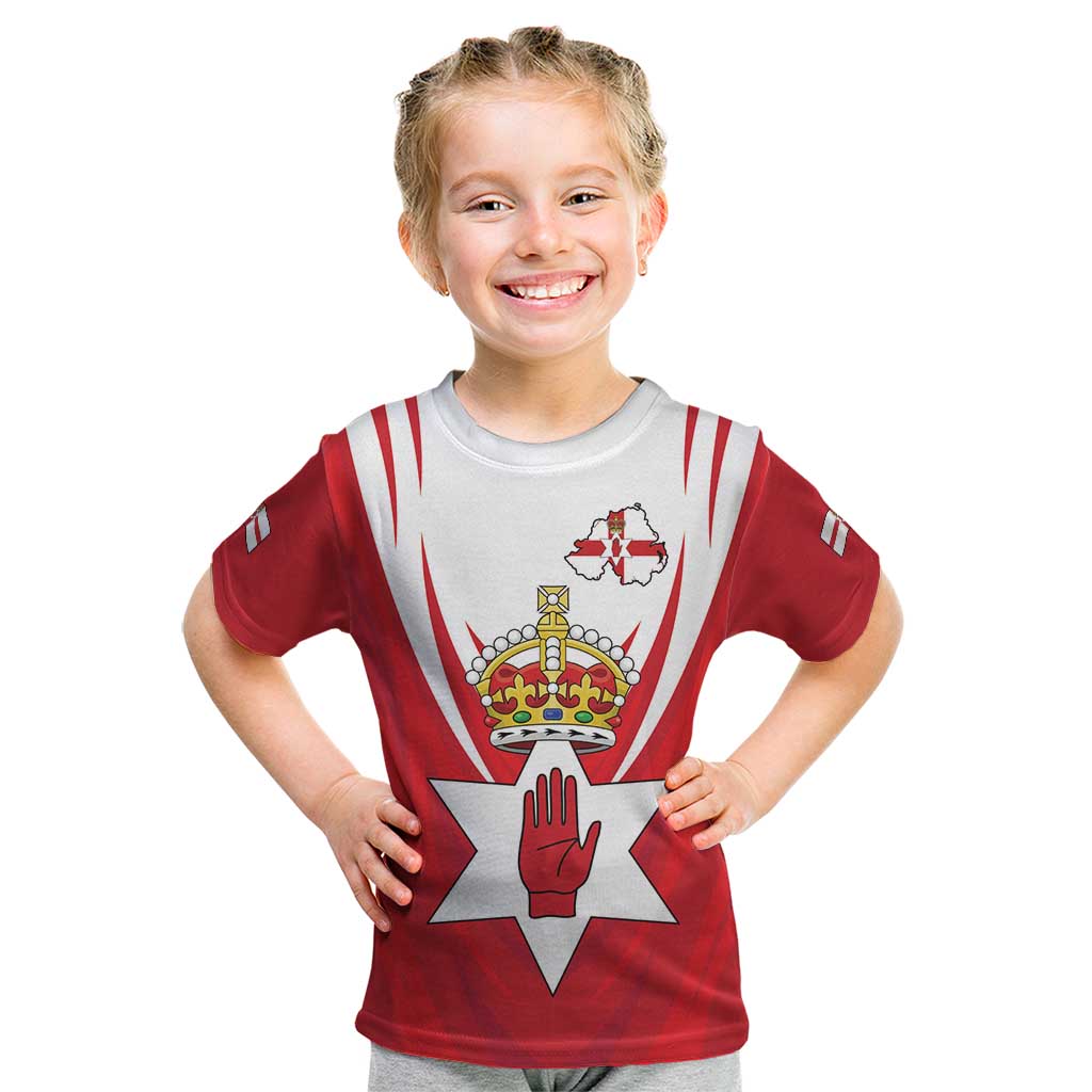 Personalized Northern Ireland Kid T Shirt Coat Of Arms With Map