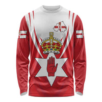 Personalized Northern Ireland Long Sleeve Shirt Coat Of Arms With Map