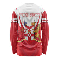 Personalized Northern Ireland Long Sleeve Shirt Coat Of Arms With Map