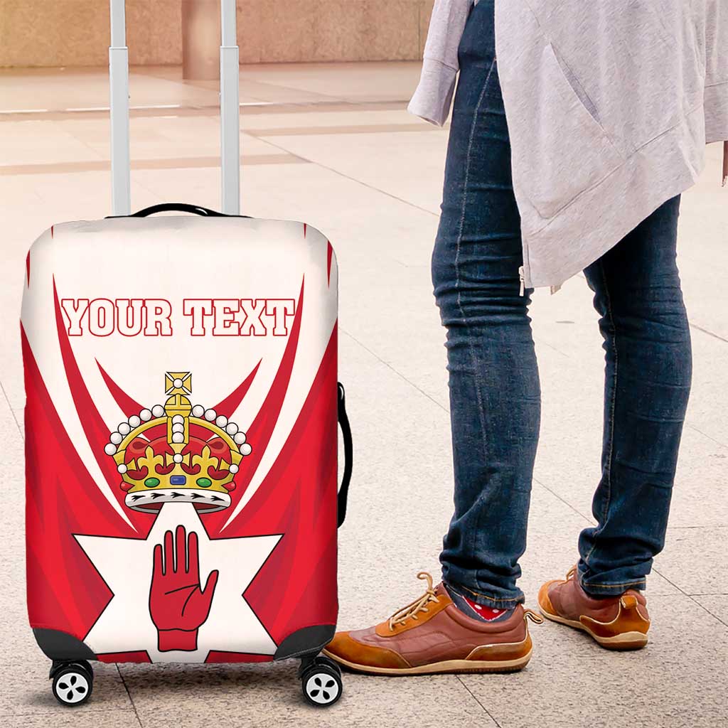 Personalized Northern Ireland Luggage Cover Coat Of Arms With Map