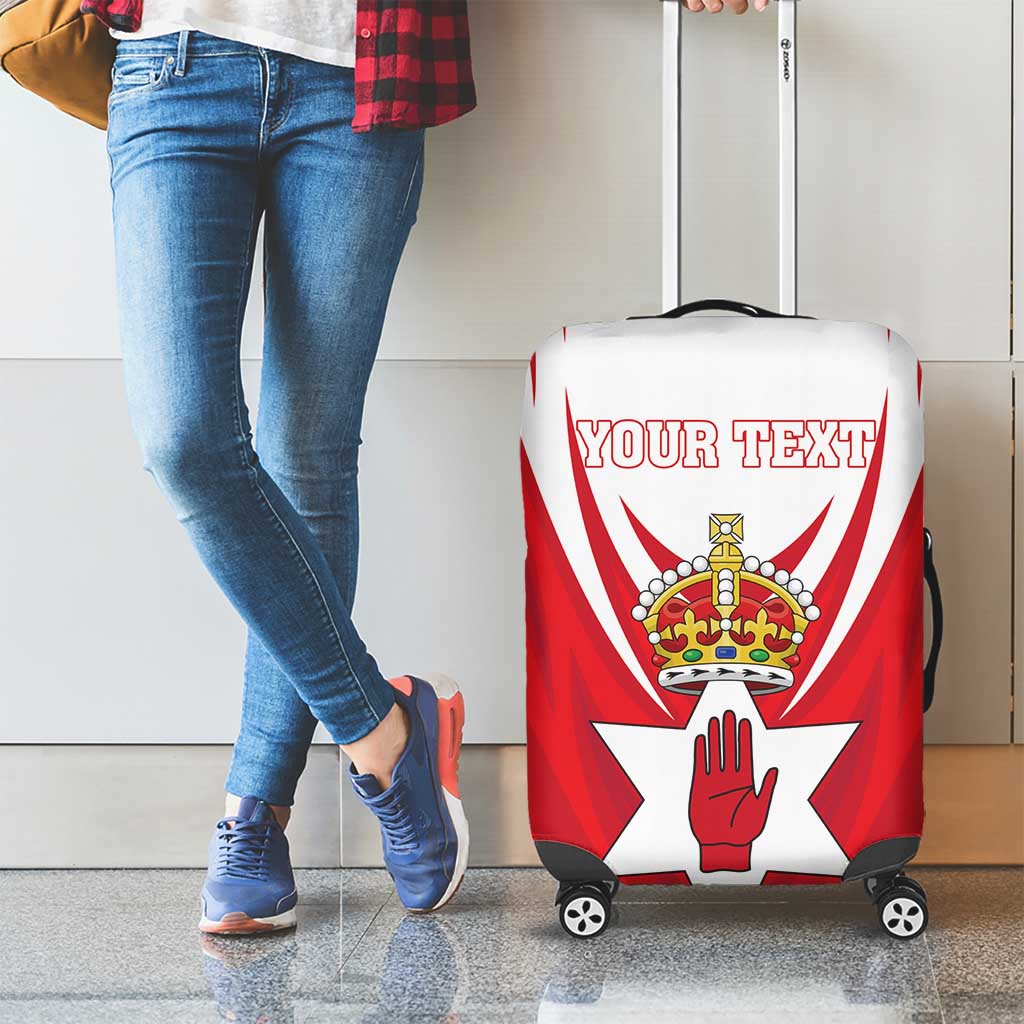Personalized Northern Ireland Luggage Cover Coat Of Arms With Map
